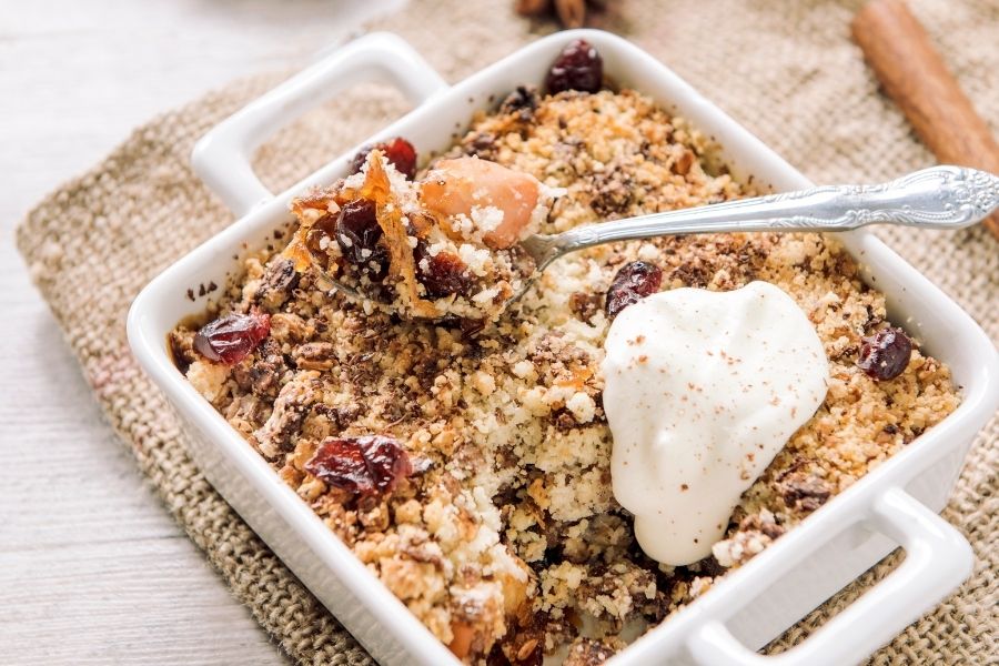 cold apple crumble