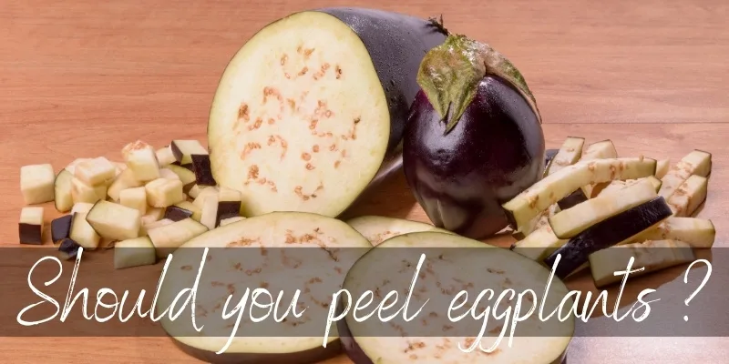 peel eggplants