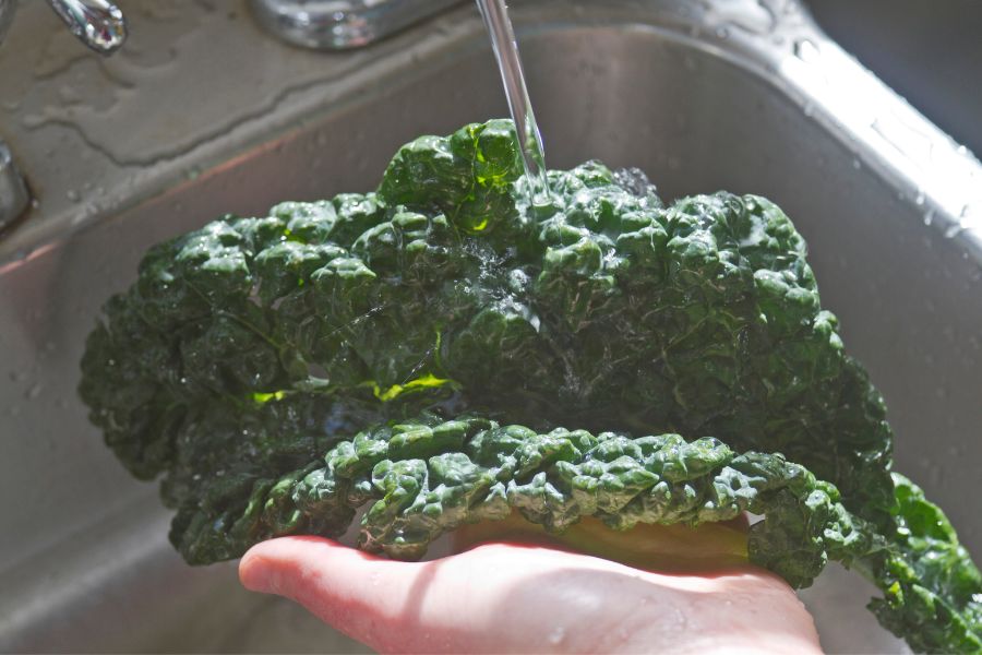 wash kale