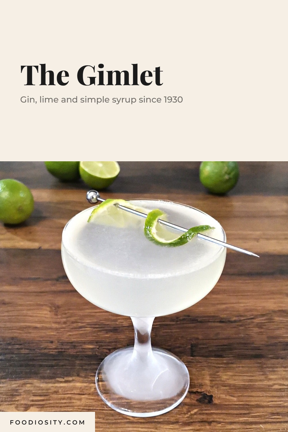 Gimlet Cocktail Recipe — The Classic 3-Ingredient Gin Sour