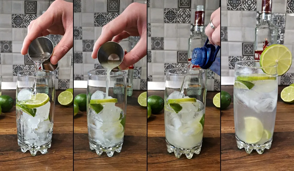 gin rickey making