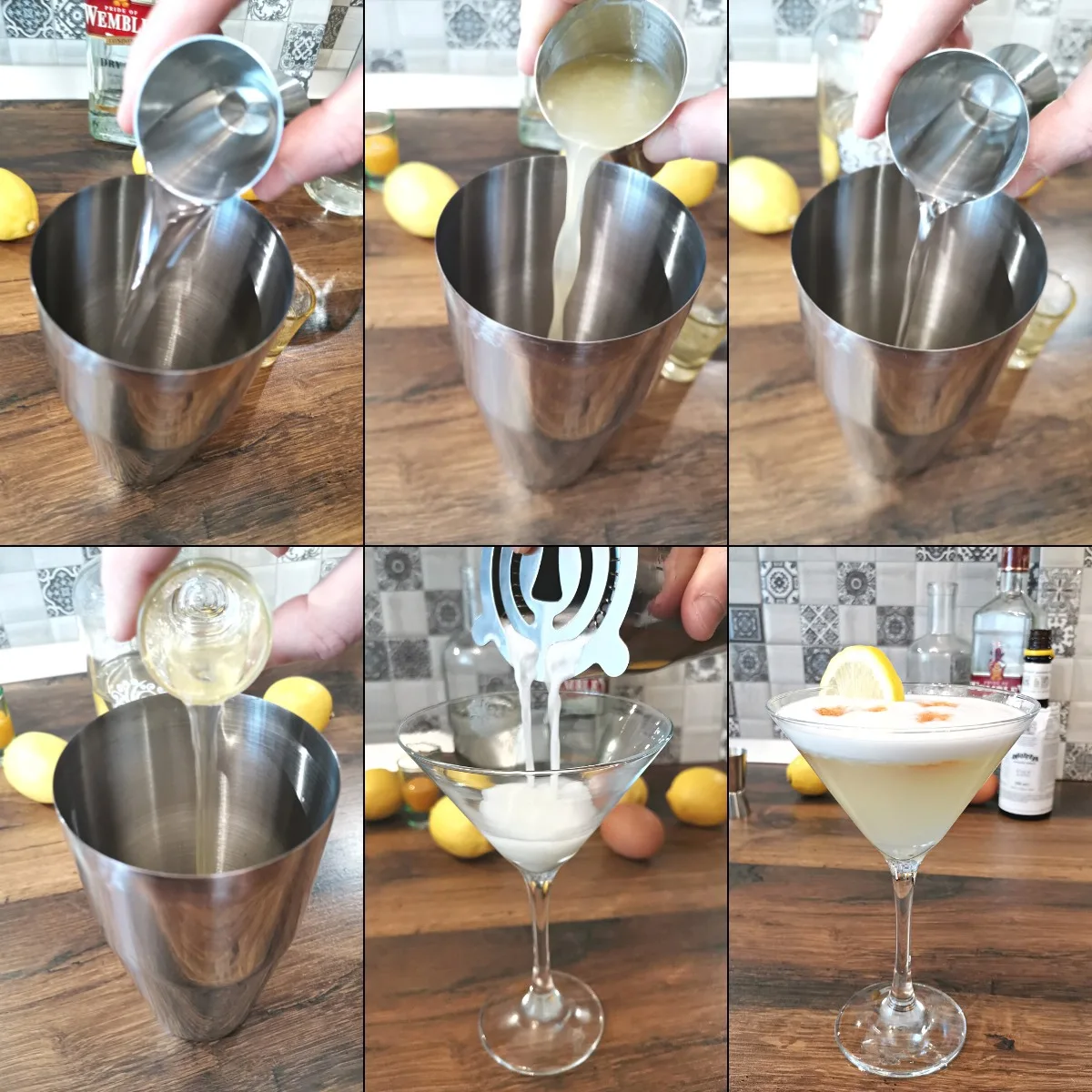 gin sour making