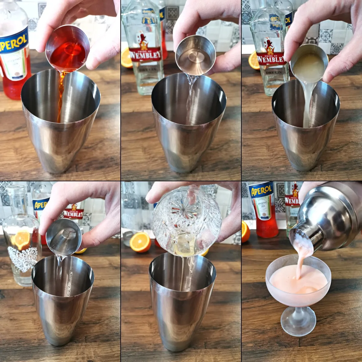 aperol sour making