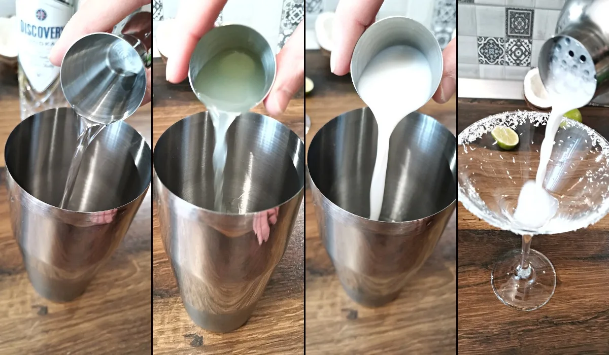 coconut martini making