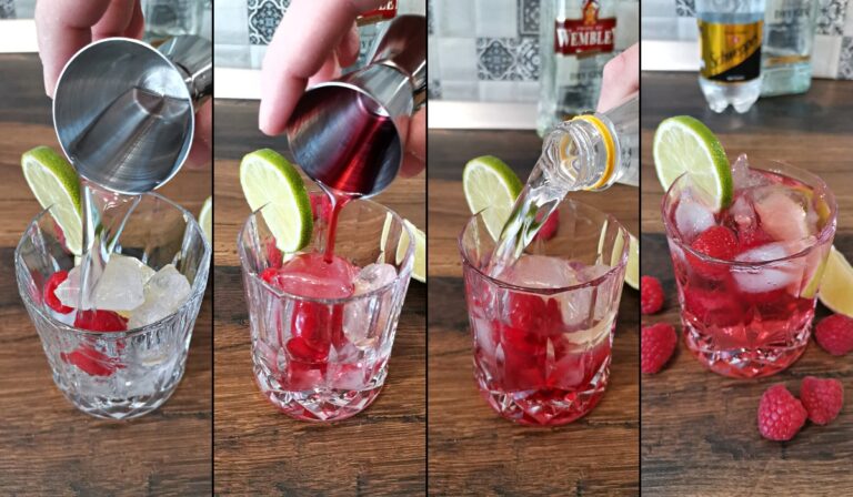 Homemade Raspberry Gin Raspberry Gin Tonic Cocktail Recipe - A Fruity, Summery Gin Tonic ...