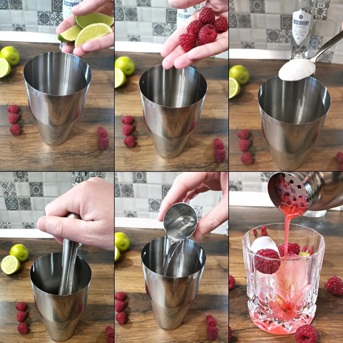 raspberry caipiroska making 1