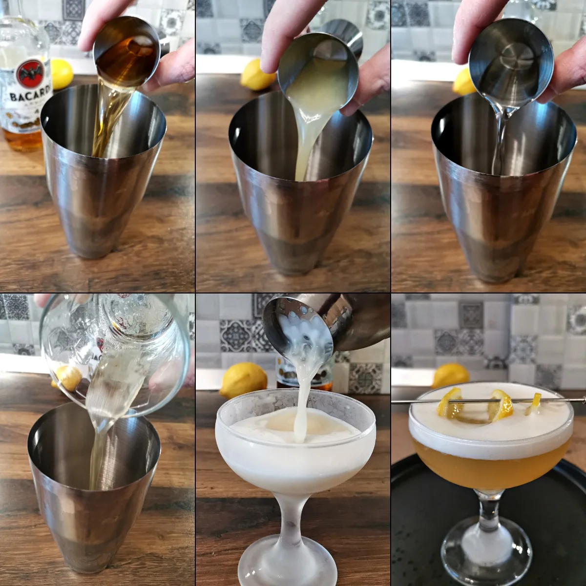 rum sour making 1