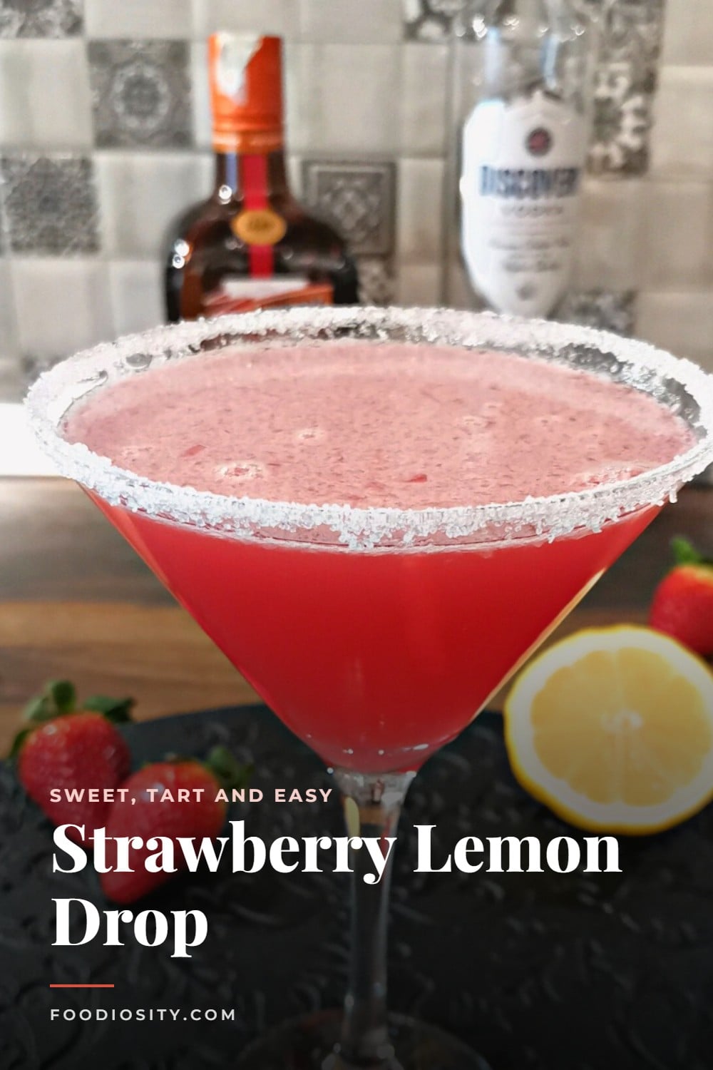 Strawberry Lemon Drop Cocktail &mdash; Sweet, Tart and Easy