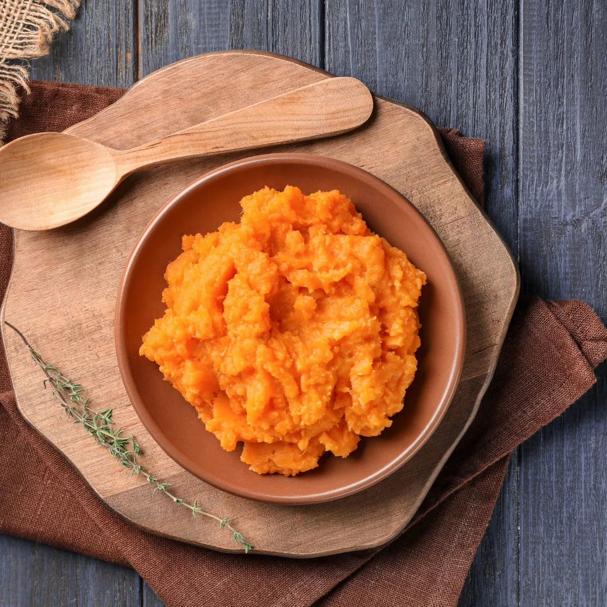 mashed sweet potato