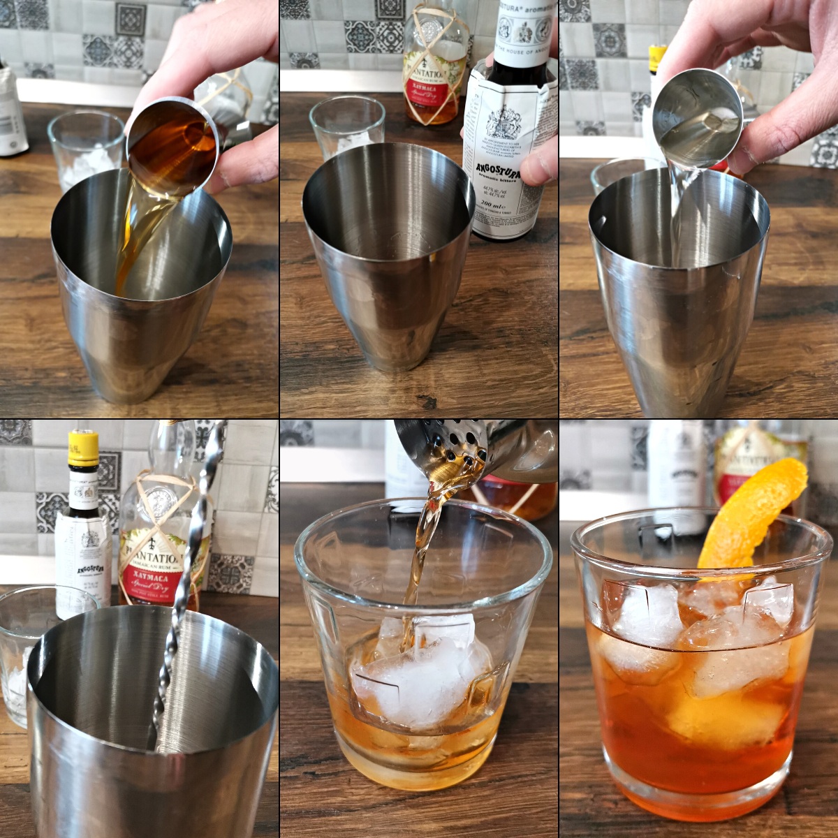 rum old fashioned making 1