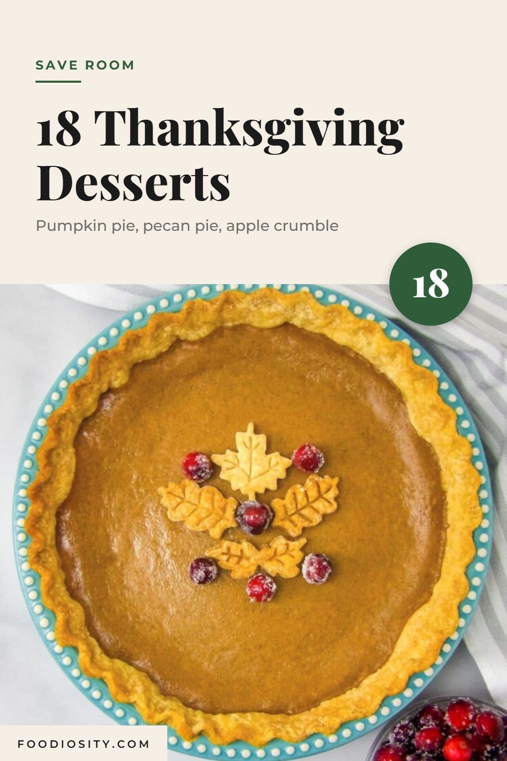 18 Thanksgiving Desserts &mdash; Pumpkin Pie, Chocolate Bourbon Pecan Pie, Apple Cherry Crumble