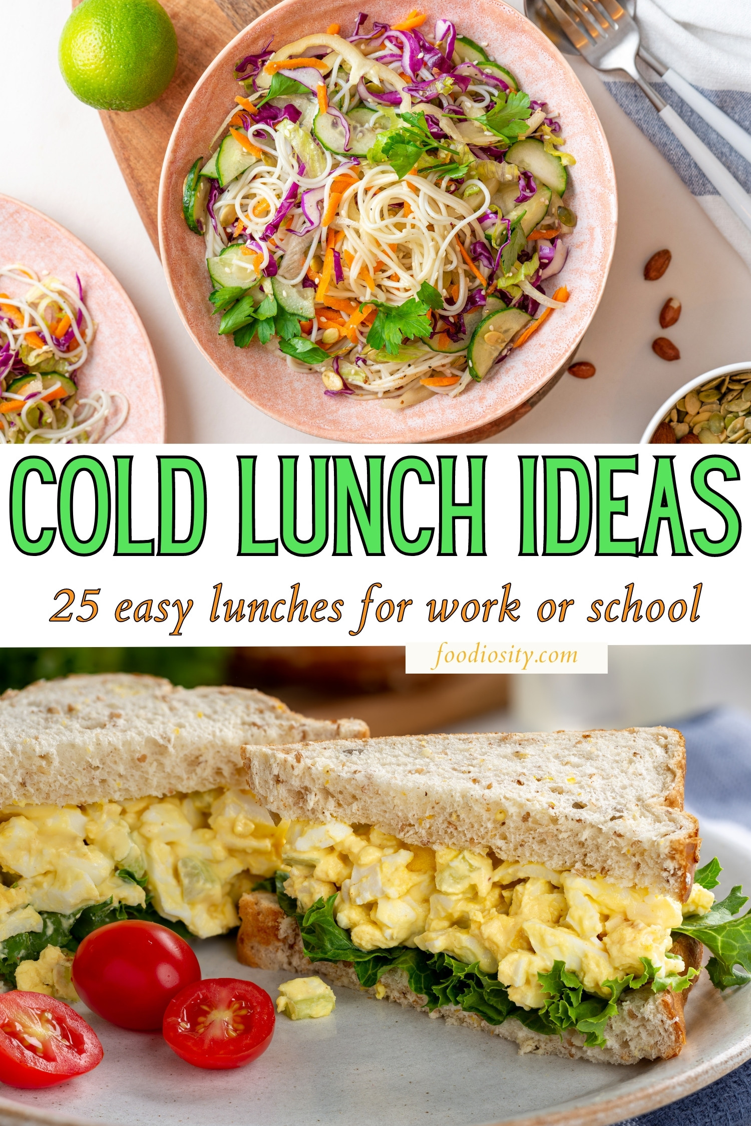 25 Cold Lunch Ideas Easy Meal Ideas For Work & School Foodiosity