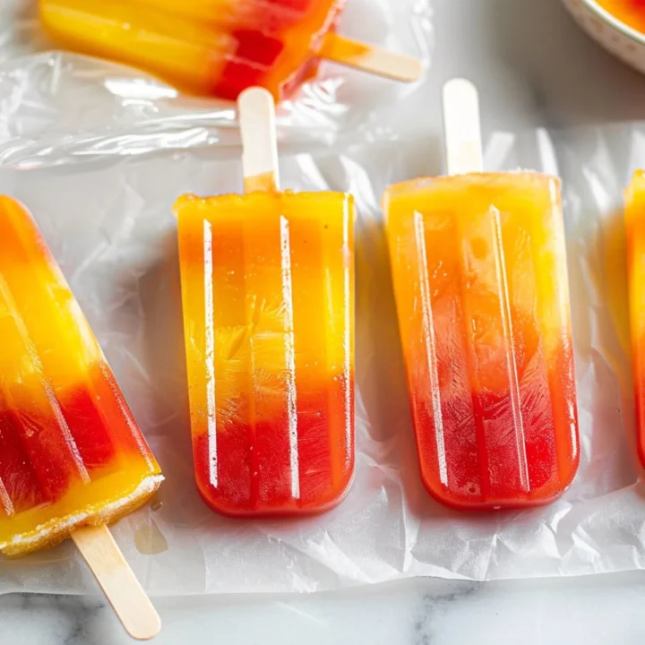 Spicy Tequila Sunrise Popsicles