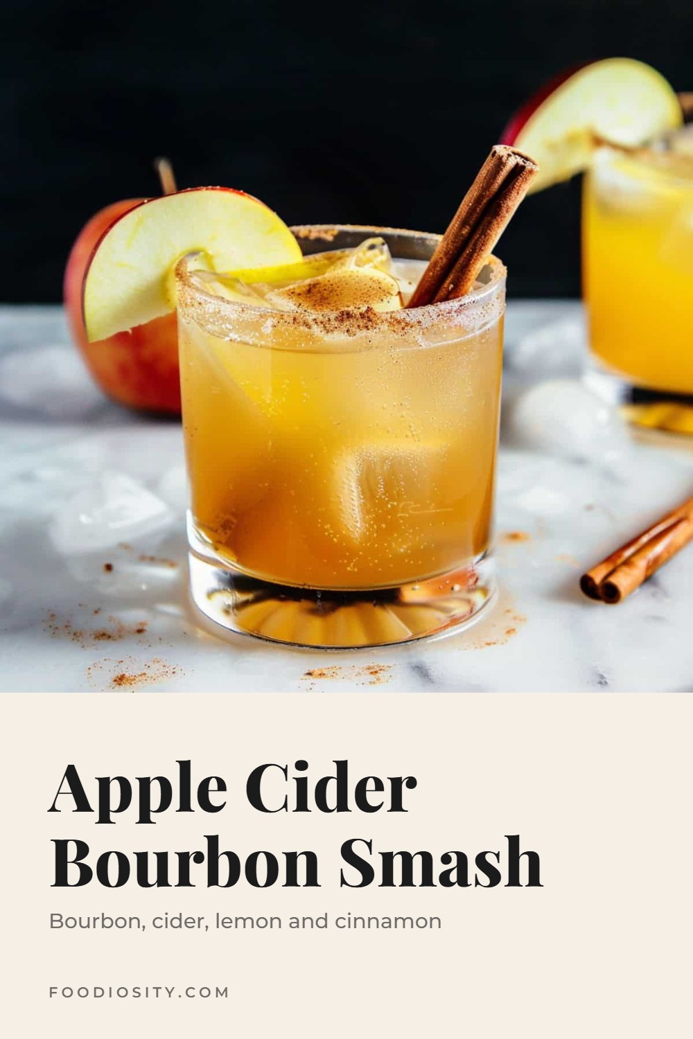 Apple Cider Bourbon Smash &mdash; A 4-Ingredient Fall Whiskey Cocktail