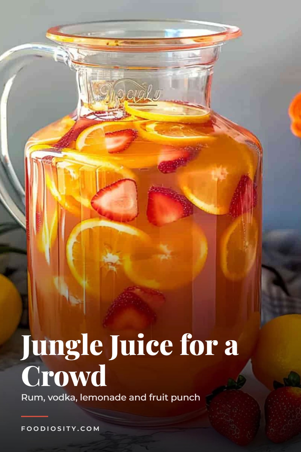 Jungle Juice Punch Recipe for a Crowd &mdash; Rum, Vodka, Lemonade and Fruit Punch