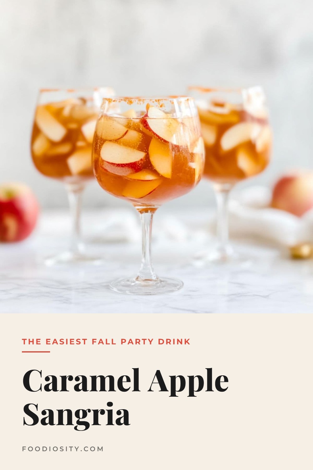 Caramel Apple Sangria &mdash; The Easiest Fall Party Drink