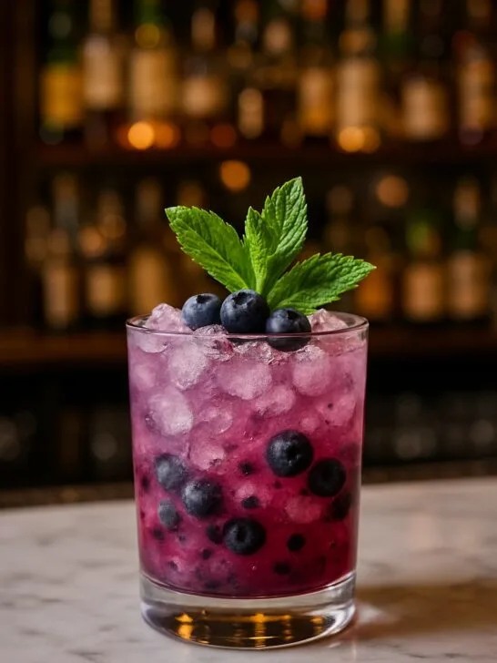 Blueberry Gin Smash
