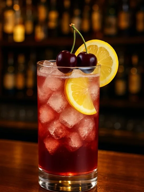 Cherry Bourbon Fizz