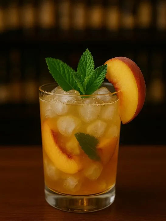 Peach Bourbon Smash