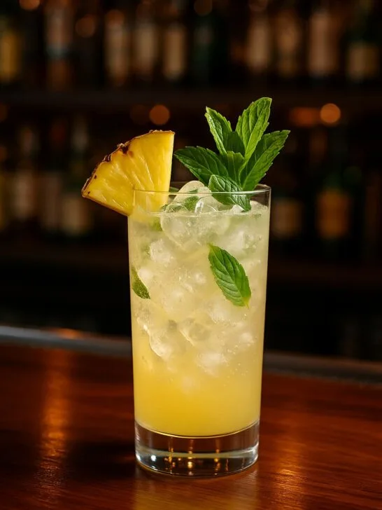 Pineapple Mint Gin Sparkler