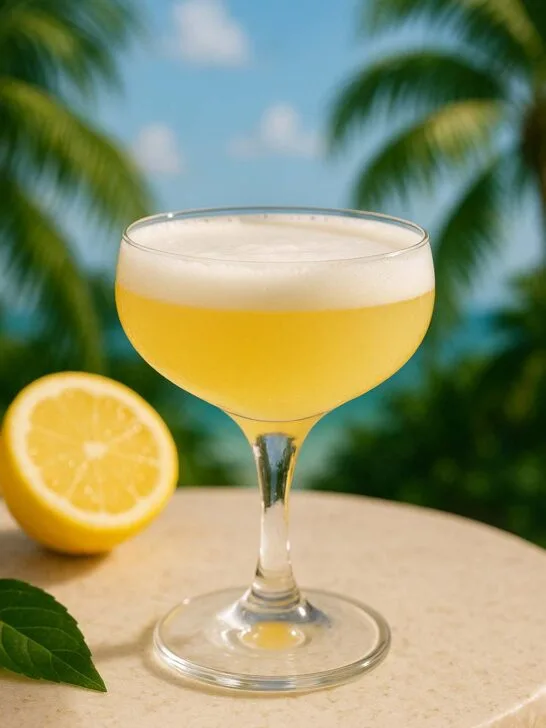 Gin Sour (Classic cold gin cocktail)