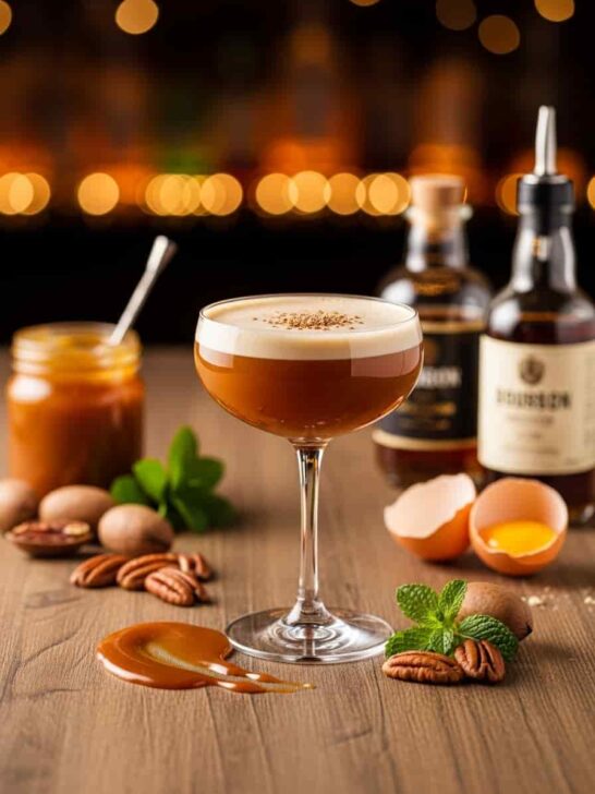Caramel Pecan Bourbon Flip
