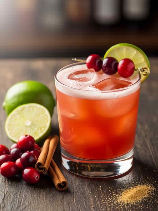 Spiced Cranberry Tequila Smash