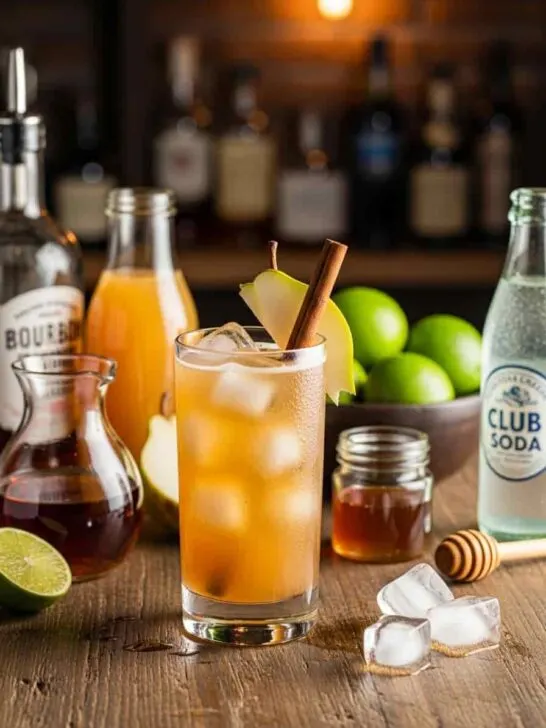 Spiced Pear Bourbon Collins