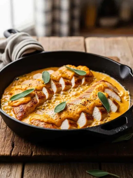 Keto Pumpkin Chicken Skillet