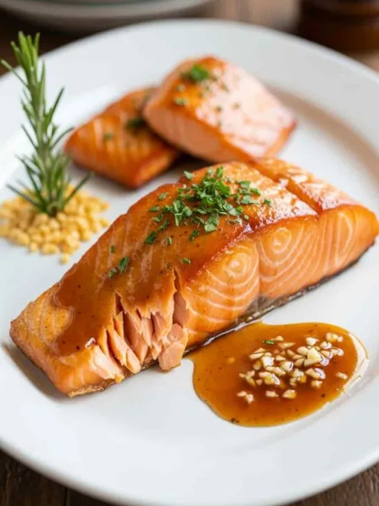 Pan-Seared Salmon with Maple Glaze