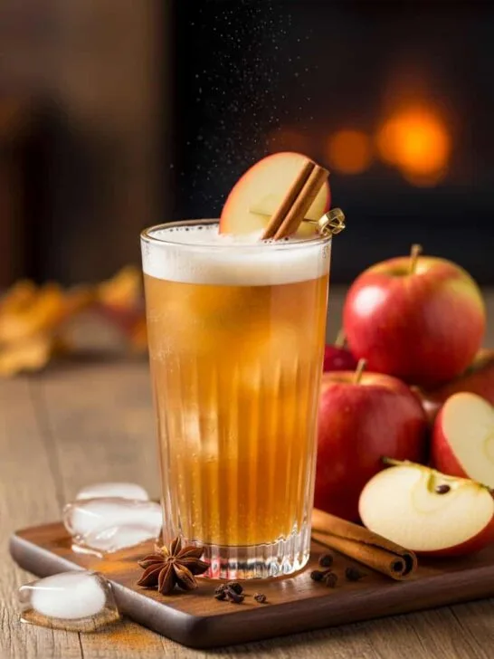 Spiced Apple Bourbon Fizz