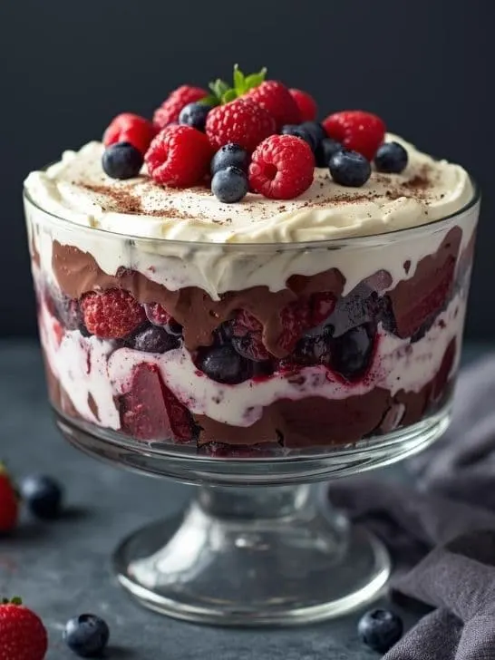Classic Chocolate and Berry Trifle