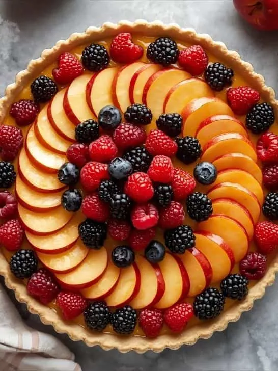 Fall Fruit Tart with Mixed Berries and Apples