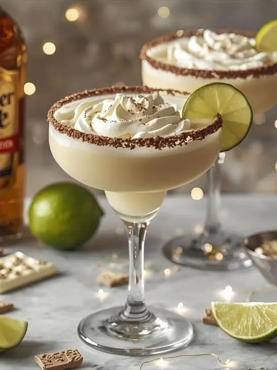 White Christmas Margarita Recipe with Eggnog