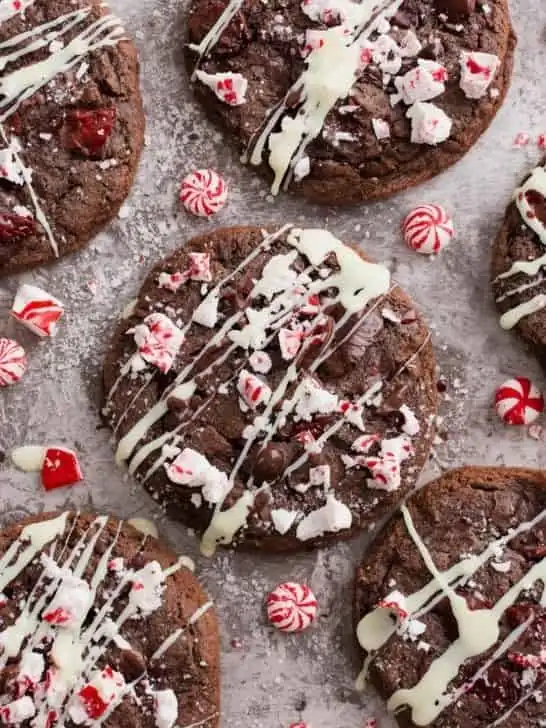 Winter Cookie Flavors - Peppermint Bark Cookies
