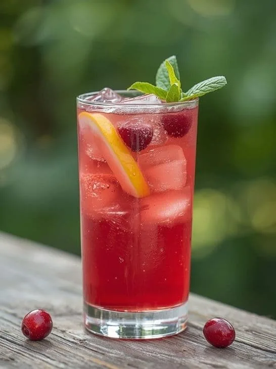 Cranberry Mocktail with Lemonade