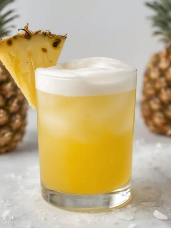 Pineapple Mocktail With Coconut Foam