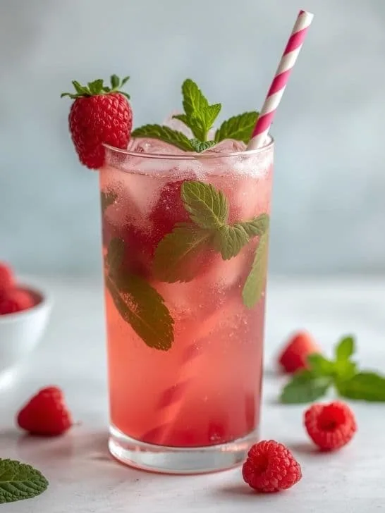 Pink Valentines Cocktails: Raspberry Mojito