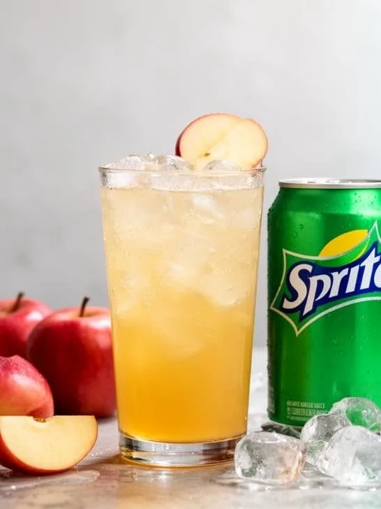 Apple Juice Mocktail With Sprite