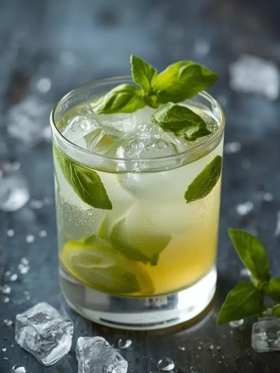Basil Simple Syrup Mocktail