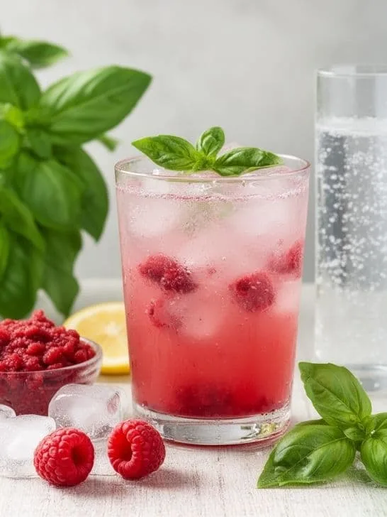Berry Basil Low Sugar Mocktail