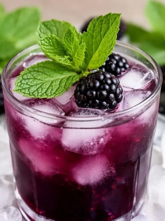Easy Blackberry Mint Mocktail