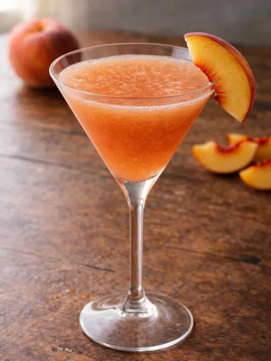 Martini Bellini Peach Cocktail
