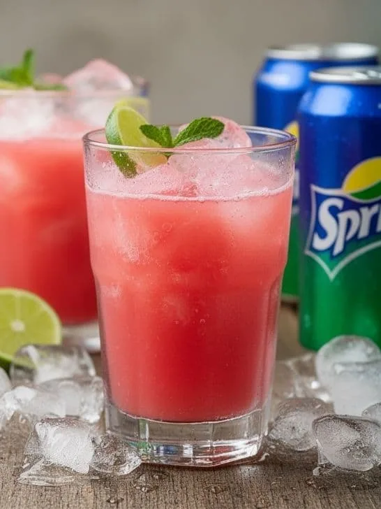 Watermelon Mocktail With Sprite