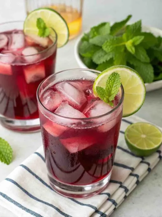 Iced Hibiscus Lime Tea