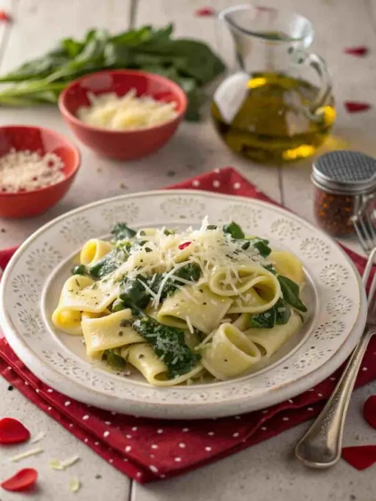 Valentine&rsquo;s Day Pasta Vegetarian: Spinach Ricotta Pasta