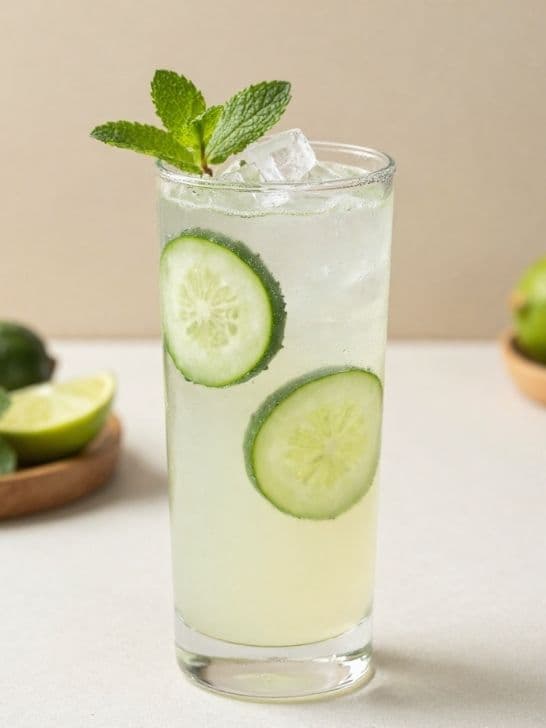 CBD Cucumber Lime Mocktail