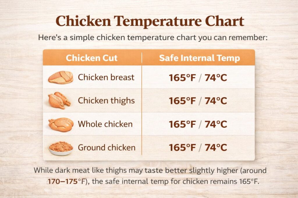 Chicken Temperature Chart