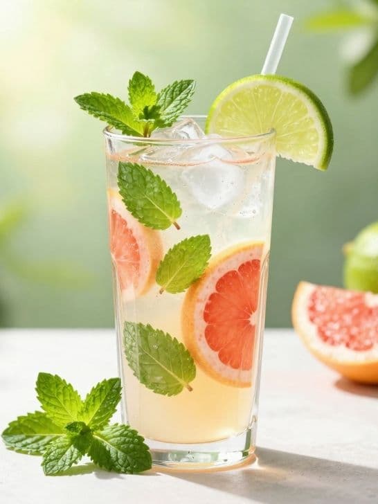 Mint Paloma Mocktail