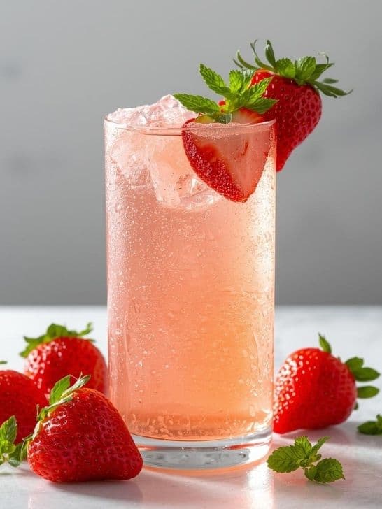 Strawberry Sparkling Pink Mocktail